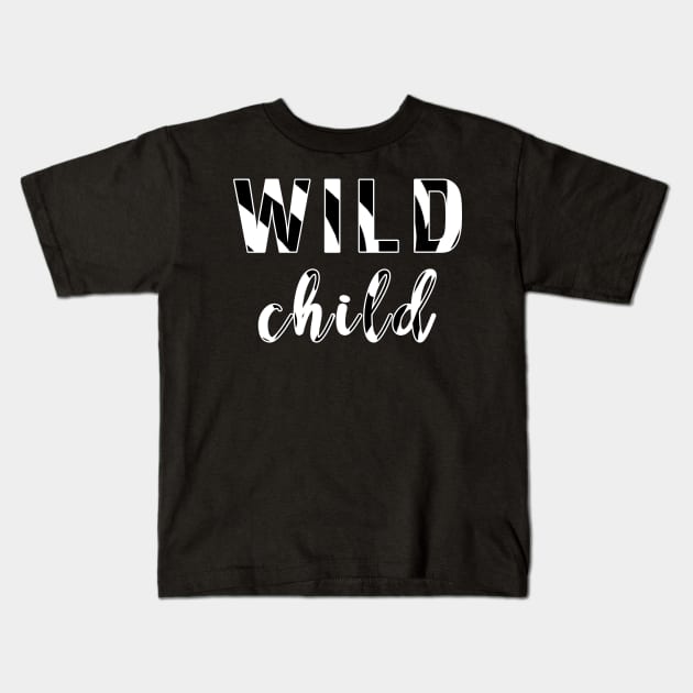 Wild Child Kids T-Shirt by CityNoir